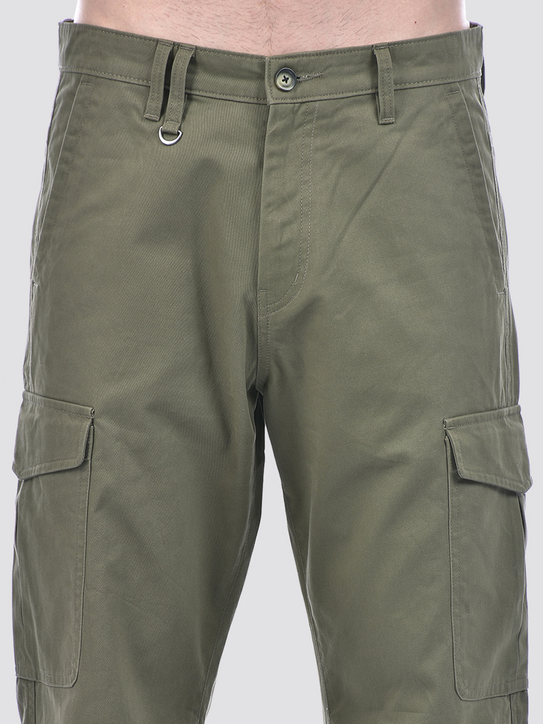 Numero Uno Men Green Cargo Trousers
